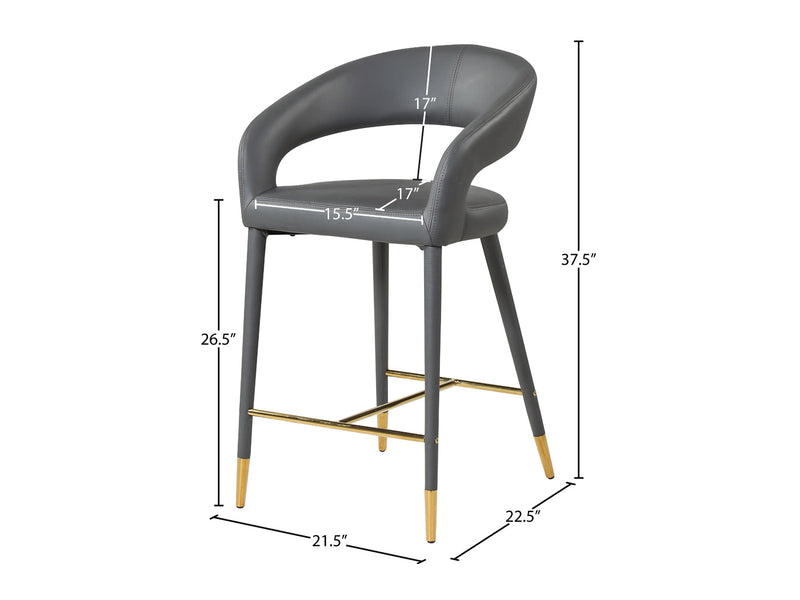 Destiny Leather Bar Stool (Set of 2)