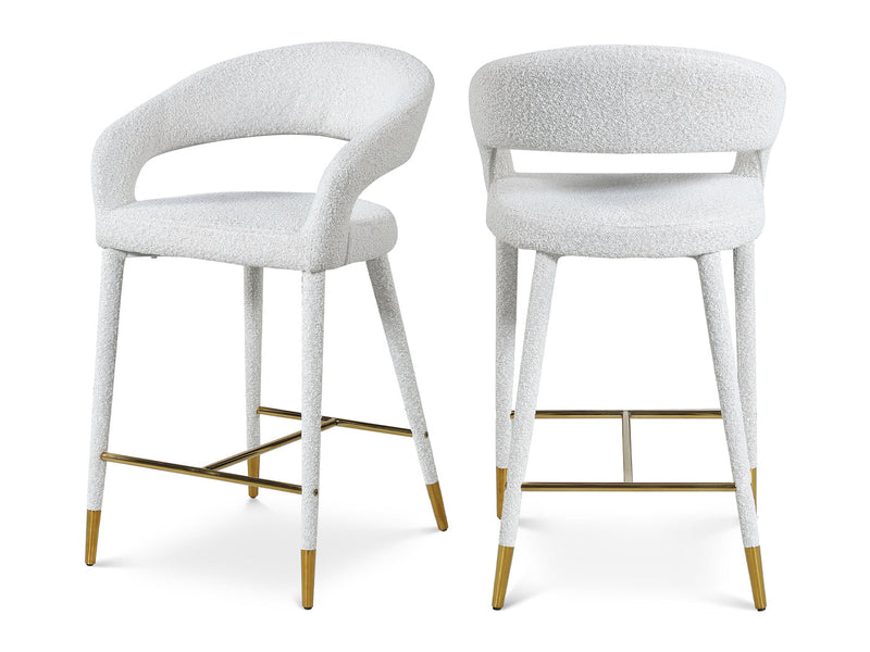 Destiny Boucle Fabric Bar Stool (Set of 2)