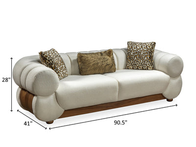 Eatlantis 90.5" Wide Rolled Arm Sofa