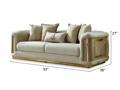 Elegance 93" Wide Square Arm Sofa