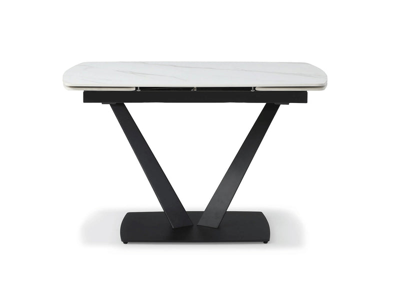 109 47" / 71" Wide Extendable Marble Looking Dining Table