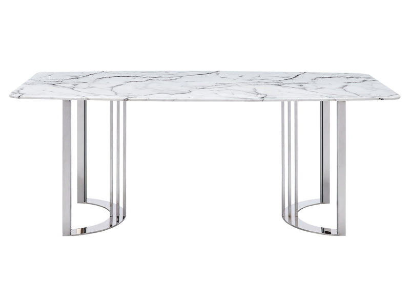 131 Marble Top 79" Wide Dining Table