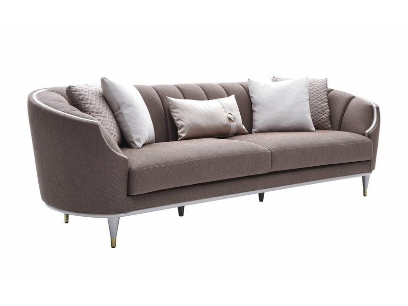 Braga 104" Wide Wooden Detailed Sofa