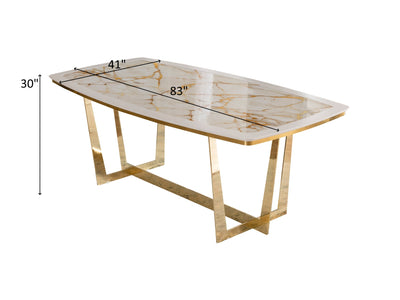 Gloria 83" Wide 6-8 Person Dining Table