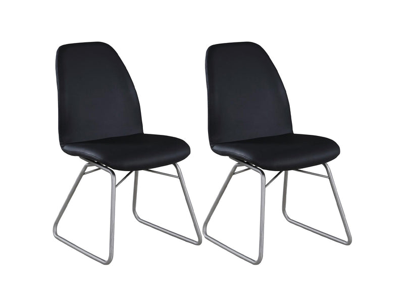 Gretchen 18.5 Wide Leather Dining Chair (Set of 2)