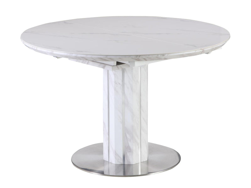 Gretchen 63" / 47" Wide 4-6 Person Extendable Round Dining Table