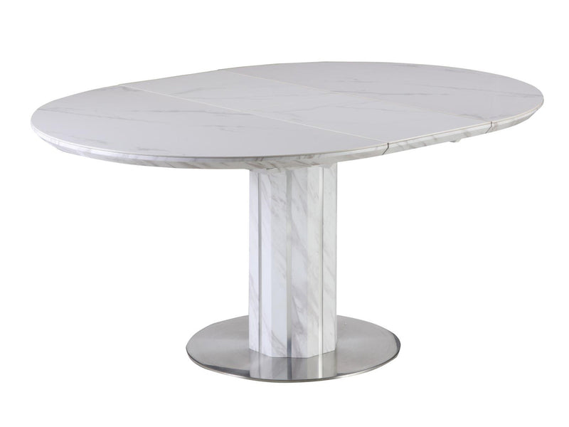 Gretchen 63" / 47" Wide 4-6 Person Extendable Round Dining Table