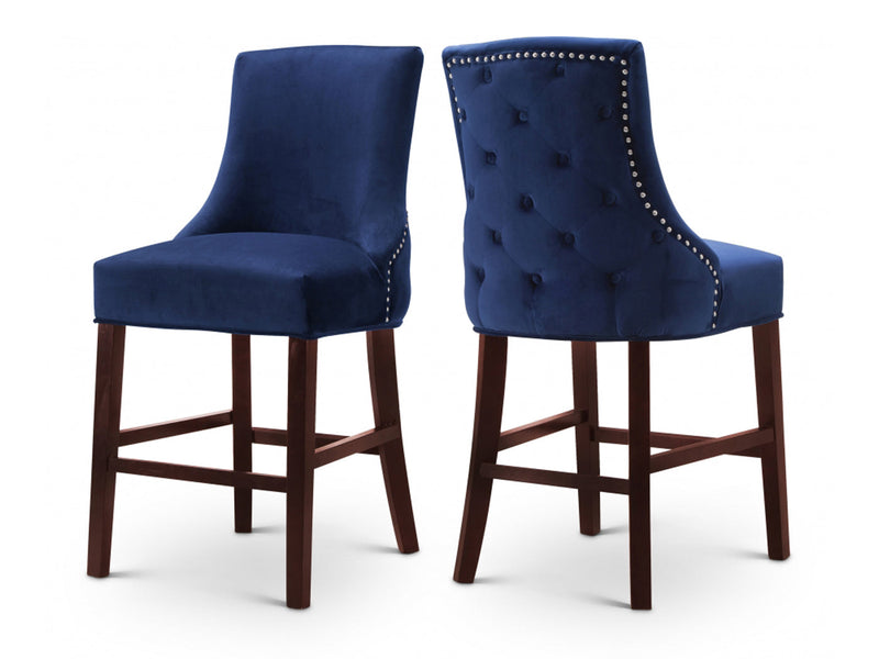 Hannah Velvet Bar Stool (Set of 2)
