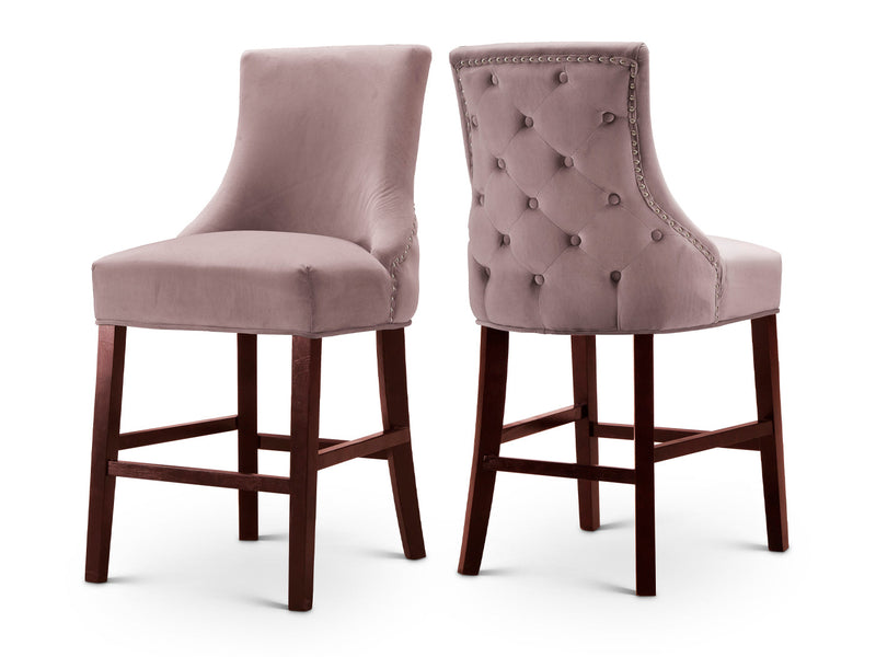 Hannah Velvet Bar Stool (Set of 2)