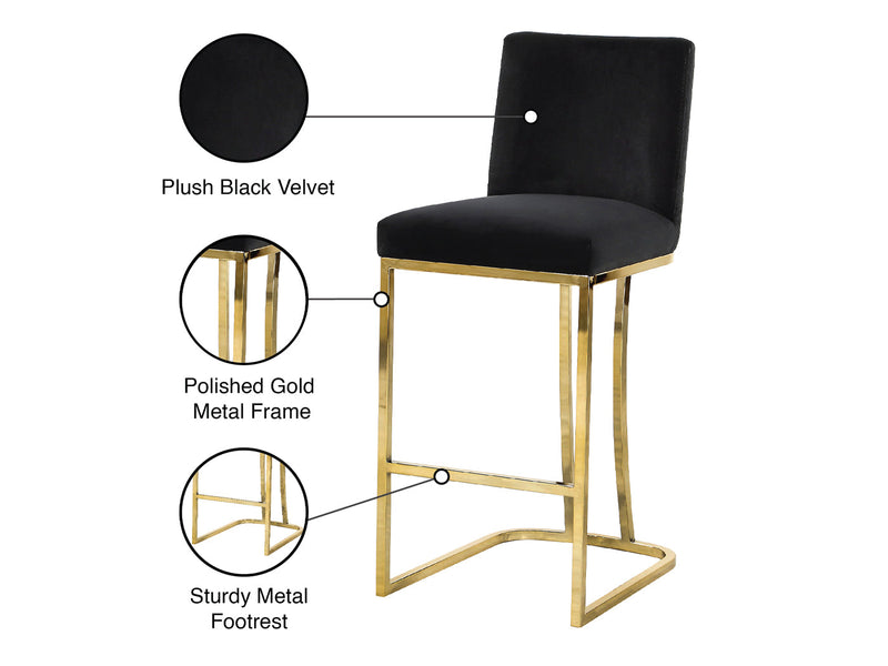 Heidi Velvet Bar Stool (Set of 2)