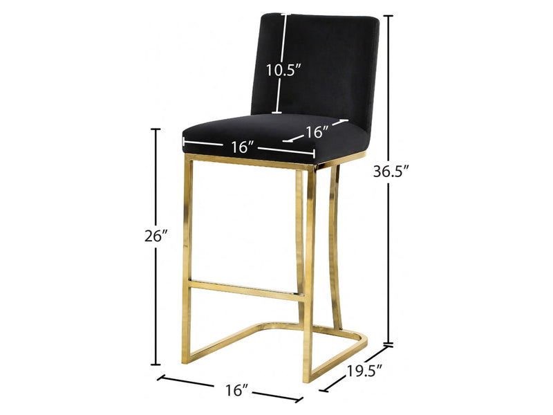 Heidi Velvet Bar Stool (Set of 2)