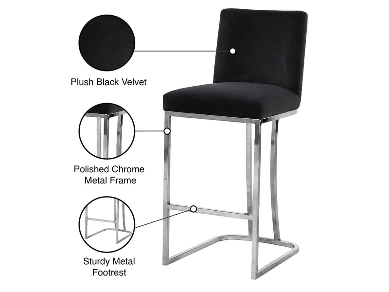 Heidi Velvet Bar Stool (Set of 2)