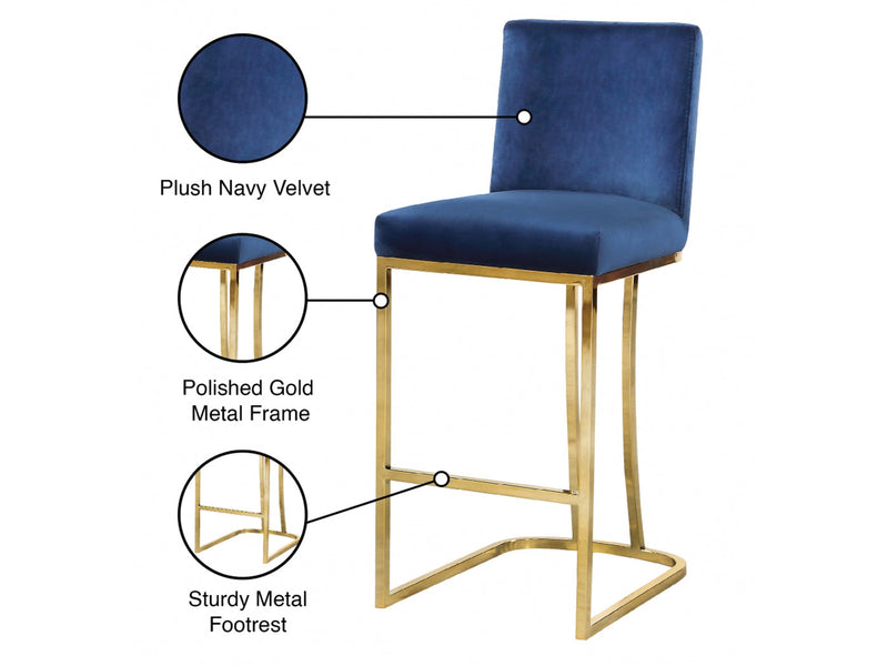 Heidi Velvet Bar Stool (Set of 2)