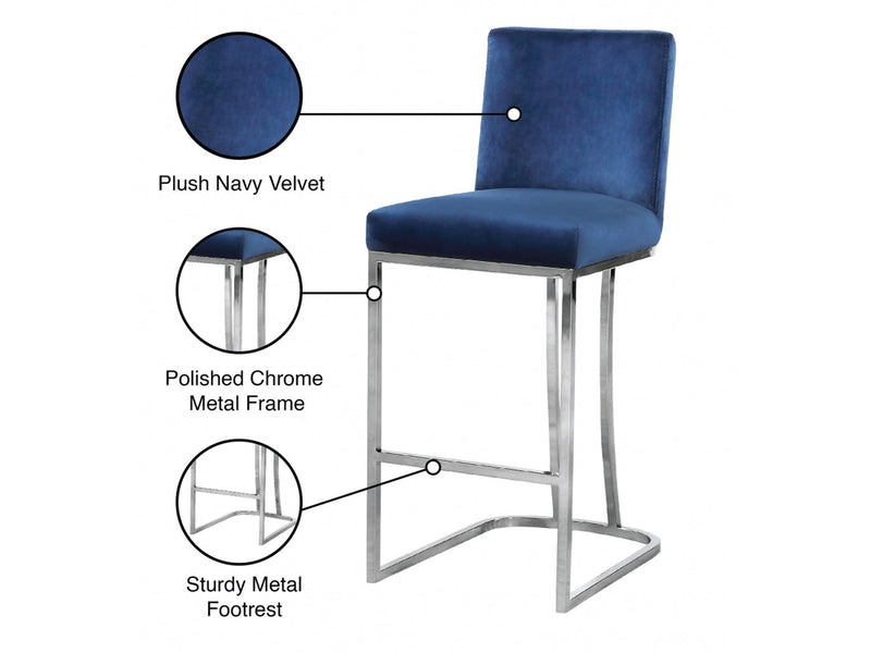 Heidi Velvet Bar Stool (Set of 2)