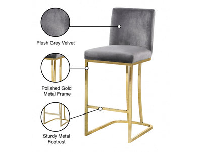 Heidi Velvet Bar Stool (Set of 2)