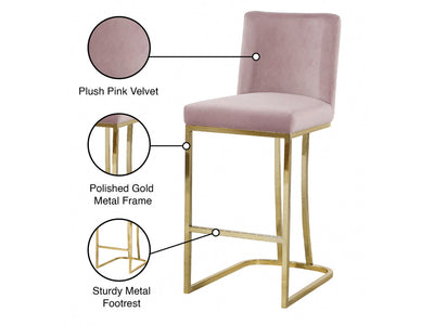 Heidi Velvet Bar Stool (Set of 2)