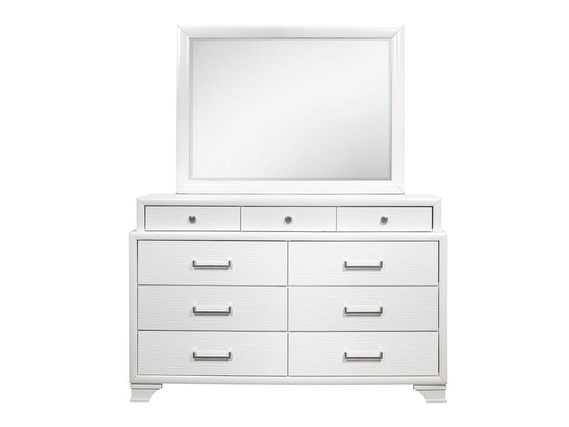 Jordyn 59" Wide 9 Drawer Dresser With Mirror