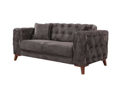 Joza 65" Wide Tufted Extendable Loveseat