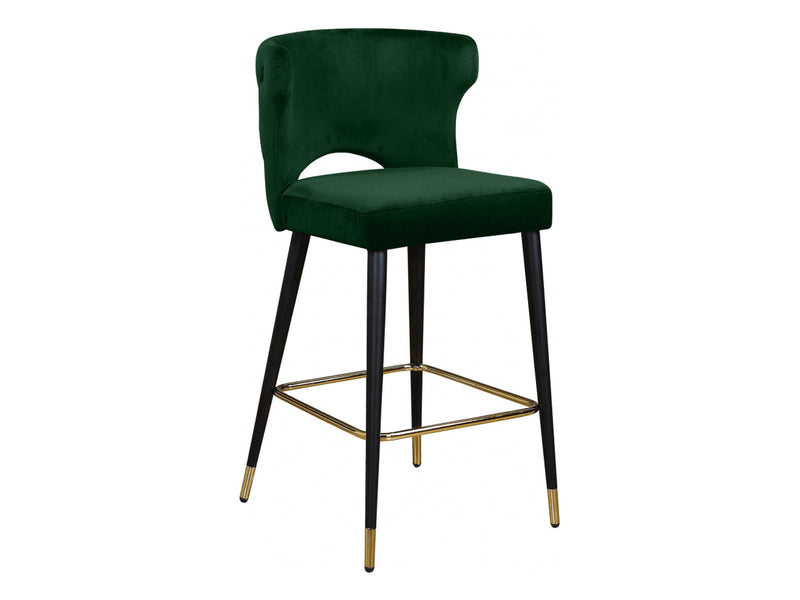 Kelly Velvet Bar Stool (Set of 2)