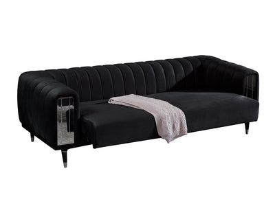 Keops 94" Wide Tuxedo Arm Extendable Sofa