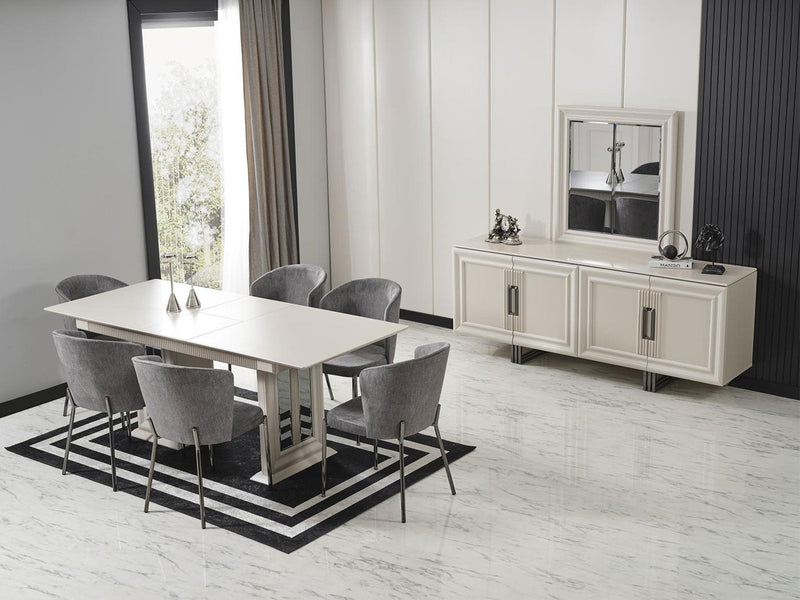 Lena 4 Door Buffet With Mirror