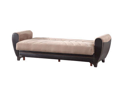 Leydi 86" Wide Round Arm Convertible Sofa