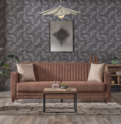 Line 87" Wide Square Arm Convertible Sofa