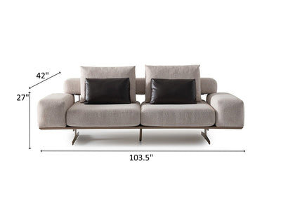 Lizbonar 103.5" Wide Half Arm 4 Seater Sofa