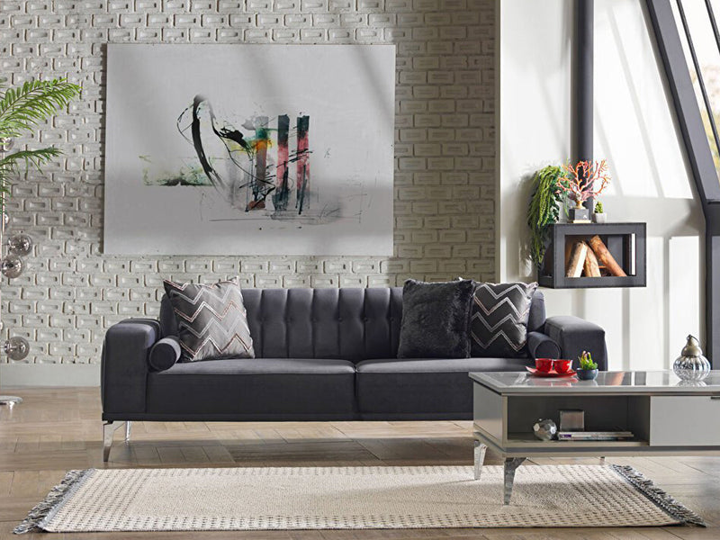 Loretto 90" Wide Square Arm Extendable Sofa