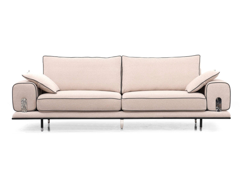 Luccas Silver 90" Wide Extendable Sofa