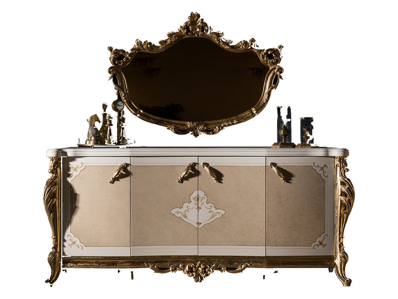 Marcus Traditional 4 Door Buffet With Mirror