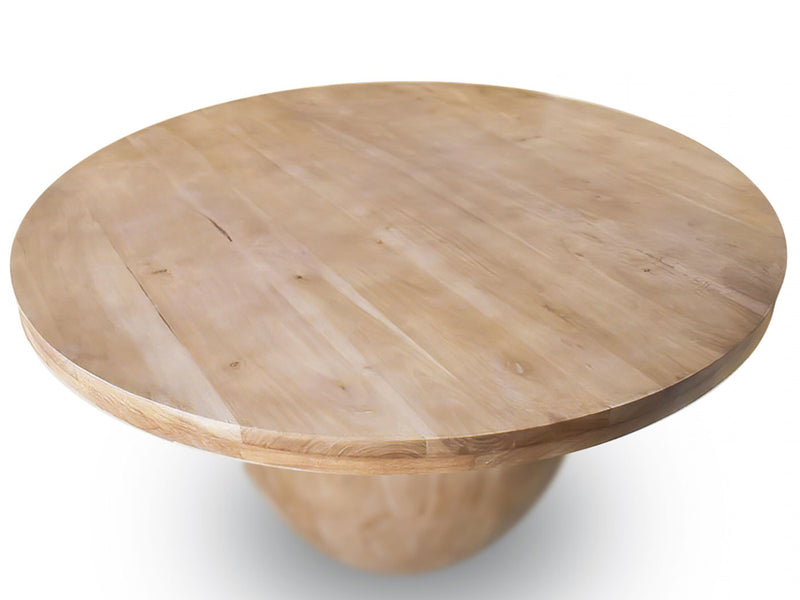 Halton 52" Wide Acacia Wood Round Dining Table