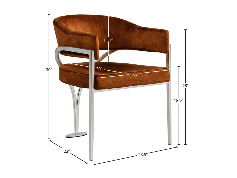 Madelyn 23.5" Wide Velvet Dining Chair (Set of 2)