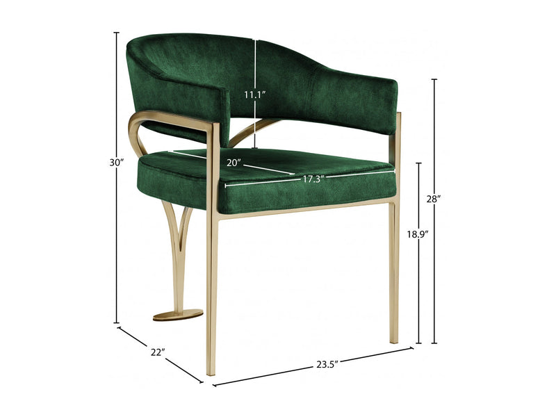 Madelyn 23.5" Wide Velvet Dining Chair (Set of 2)