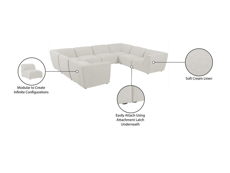 Miramar 142" Wide 8 Piece Modular Sectional