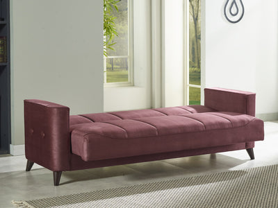 Midas 85.8" Wide Square Arm Convertible Sofa