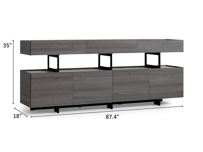 Monacon 87.4" Wide Buffet With Mirror