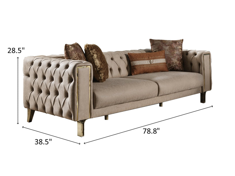 Montego 78.8" Wide Tufted Extendable Loveseat