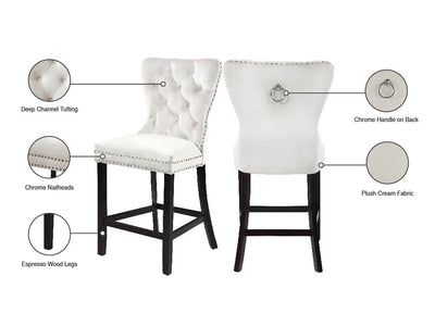 Nikki Velvet Bar Stool (Set of 2)