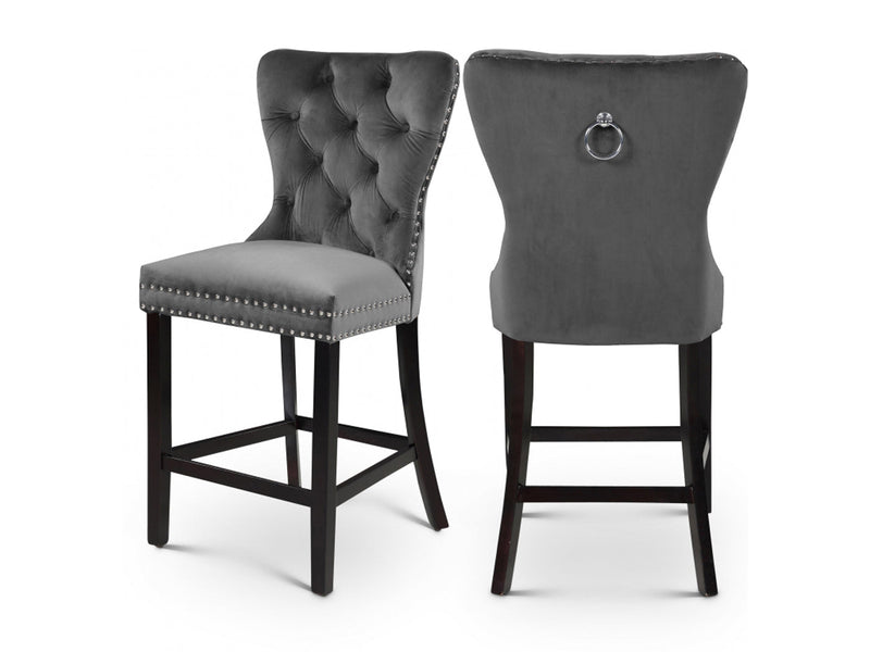 Nikki Velvet Bar Stool (Set of 2)