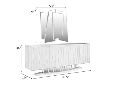 Novar 86.5" Wide Buffet With Mirror