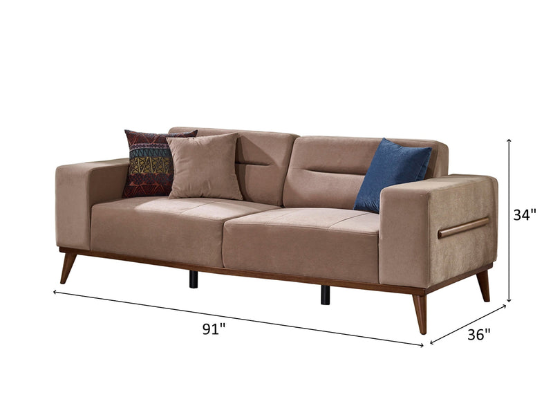 Odesa 91" Wide Square Arm Extendable Sofa