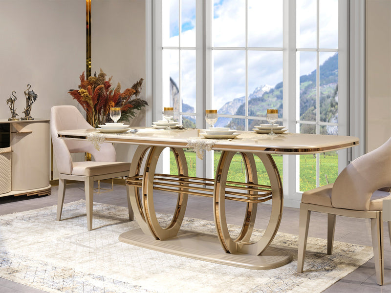 Paris 79" Wide 6 Person Dining Table