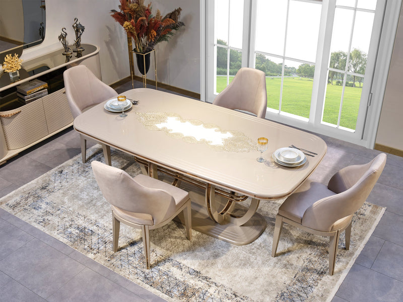 Paris 79" Wide 6 Person Dining Table