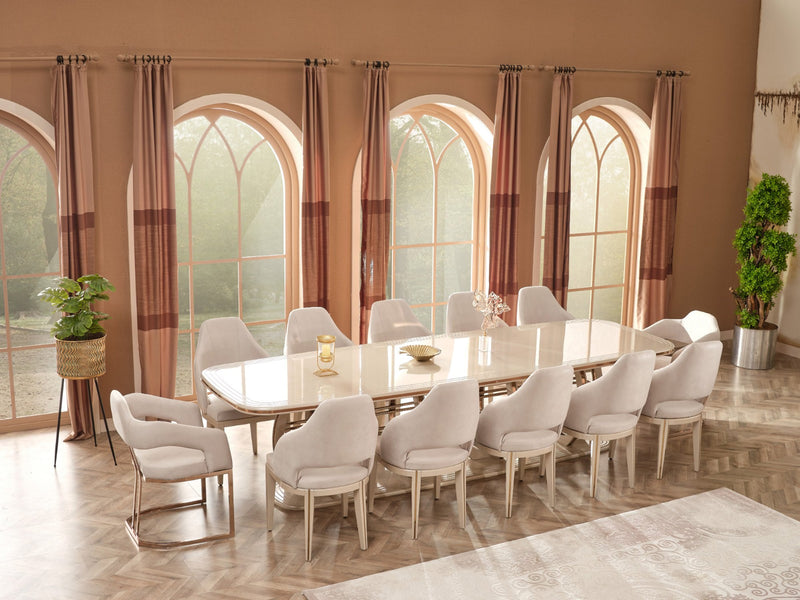 Paris 130" Wide 12 Person Dining Table