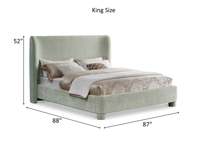 Penny Chenille Platform Bed