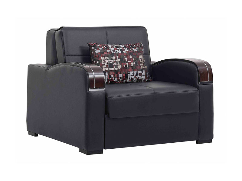 Sleep Plus 42" Wide Leather Convertible Armchair