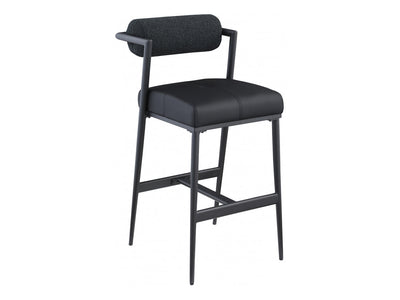 Stryker Boucle & Leather Bar Stool (Set of 2)