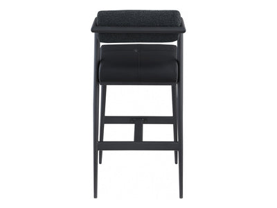 Stryker Boucle & Leather Bar Stool (Set of 2)