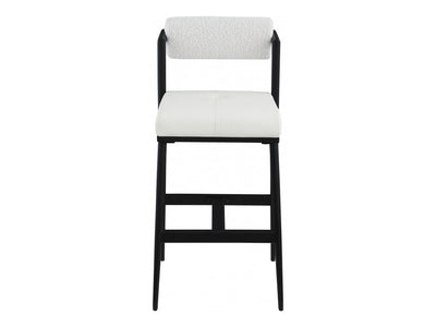 Stryker Boucle & Leather Bar Stool (Set of 2)